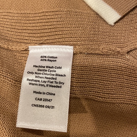 TALBOTS open for button down cardigan/sweater whit white trim size XS - Picture 6 of 9